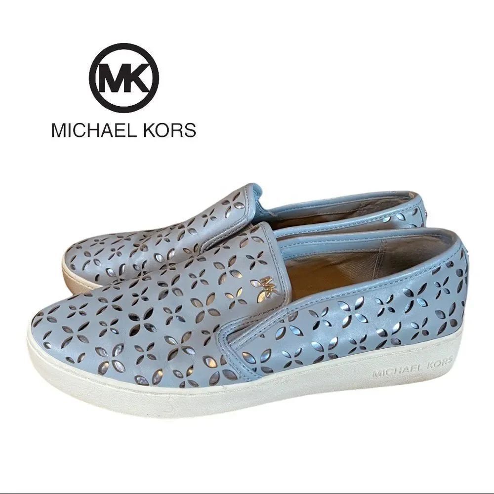Michael Kors Cutout Women's Slip-on Leather Shoes Loafers Sneakers 9.5 9.5M